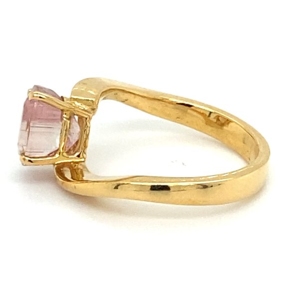 Padparadscha Tourmaline 2.52ct Solid 18K Gold Ring - Picture 6 of 7